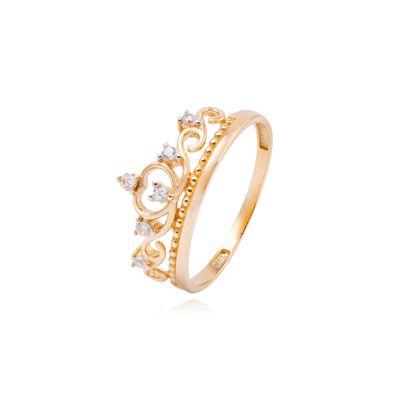 Anillo de Oro 18kt Tiara 6 Circonita