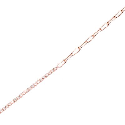 Imagen 2 del producto Pulsera Plata Esterlina 925 Medio Riel Rose Revestido