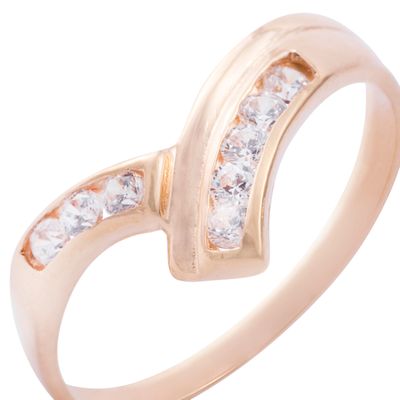 Imagen 2 del producto Anillo Oro Miel 18kt Gaviota en Circonitas