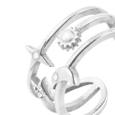 Imagen 2 del producto Anillo de Plata Esterlina 925 Sol Luna Estrella