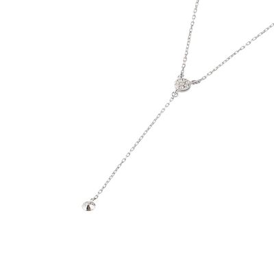 Collar de Oro 18kt con Diamantes 17Pts Totales Modelo Corte Brillante