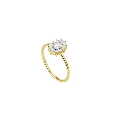 Imagen 1 del producto Anillo Oro Amarillo 14kt Circonita Oval