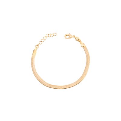 Pulsera de Plata Esterlina 925 Cinta Bañado en Oro 14kt