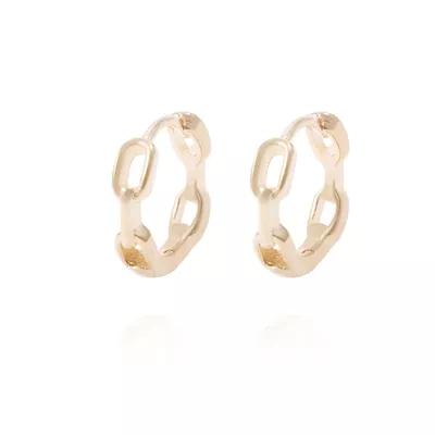 Imagen 1 del producto Aros Revestidos en Oro 18kt Argollas Cadena