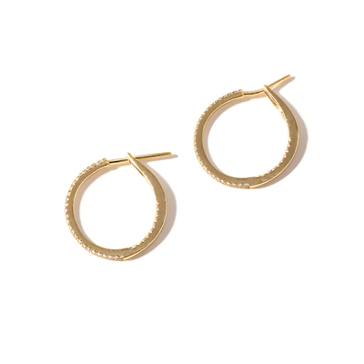 Imagen 2 del producto Aros Oro Amarillo 18kt Diamantes 26 Pts SI/H Corte Brillante