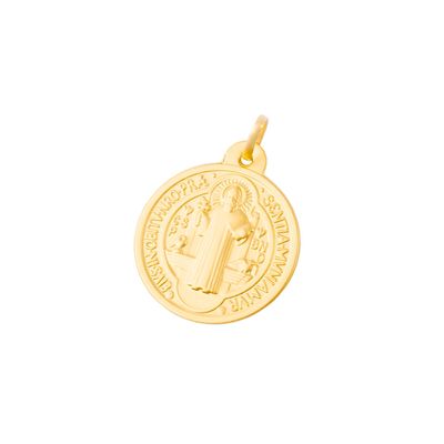 Colgante de Oro 18kt Escapulario Sanbenito Monje 20mm