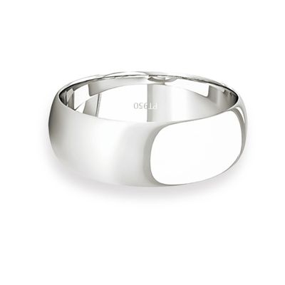 Imagen 2 del producto Argolla Matrimonio de Platino Inglés Argos de 5,0mm