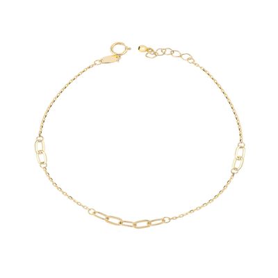 Pulsera de Oro 18kt 9 Eslabones