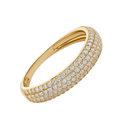 Imagen 2 del producto Anillo Oro Amarillo 18kt Circonita Bold Cuatro Rieles