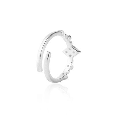 Imagen 2 del producto Anillo de Plata Esterlina 925 Rombo Circon Ajustable