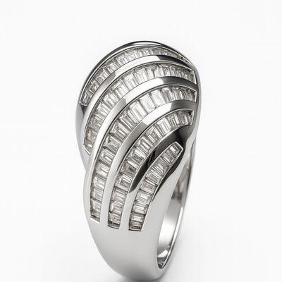 Imagen 2 del producto Anillo Oro Blanco 18kt Diamantes 87 Pts.