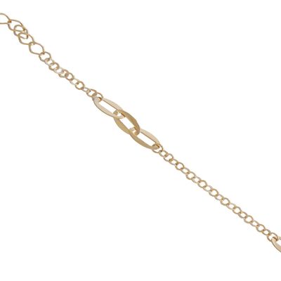 Imagen 2 del producto Pulsera de Oro 18kt Tres y Cinco Eslabones