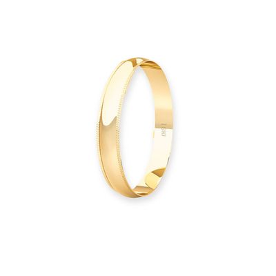 Argolla Matrimonio de Oro Amarillo 18kt Inglés Alejandrina de 3,0mm