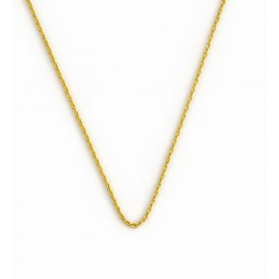 Imagen 2 del producto Cadena de Plata Esterlina 925 Limada revestida en Oro 18kt