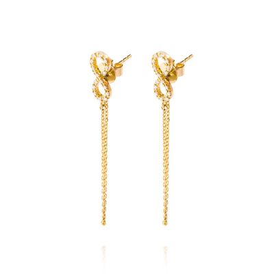 Aros Oro Amarillo 18kt Diamantes Infinitos 13pts