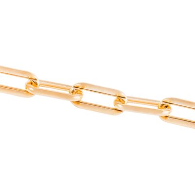 Imagen 2 del producto Pulsera Plata Esterlina 925 Eslabón Grueso Bañado Oro 14kt