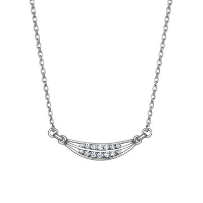 Collar Oro Blanco 18Kt Circonitas en Degrade