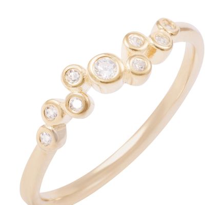 Imagen 2 del producto Anillo Revestido en Oro 18kt Circulos brillantes