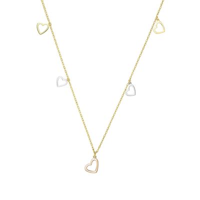 Imagen 2 del producto Collar Oro Amarillo 18kt Cinco Corazones