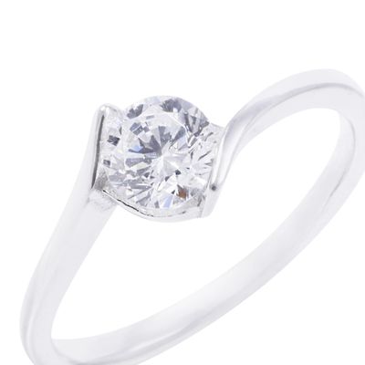 Imagen 2 del producto Anillo de Plata Esterlina Solitario Circonita