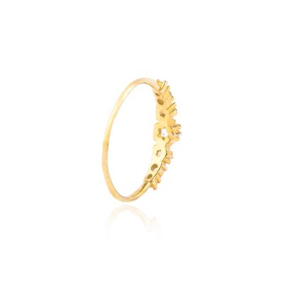 Imagen 2 del producto Anillo de Plata Esterlina 925 Estrellas Circon Revestido en Oro 18kt