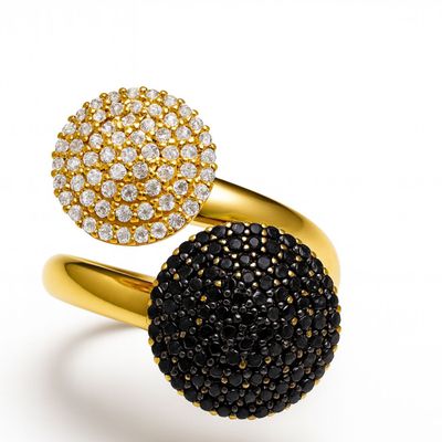 Anillo Oro Amarillo 18Kt Eclipse de Diamantes