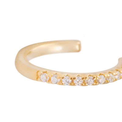 Imagen 2 del producto Piercing de Plata Esterlina 925 Earcuff delgado Bañado en Oro 14kt