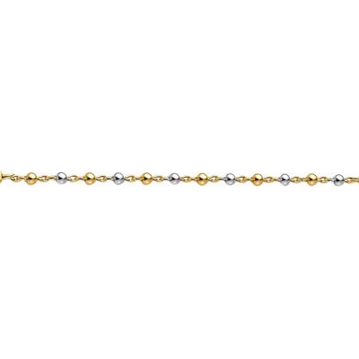 Imagen 2 del producto Pulsera Oro Amarillo 18kt Bolitas Bicolor