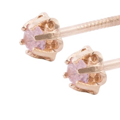 Imagen 2 del producto Aros Oro Miel 18kt Rosa de Francia 2,5mm