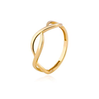 Anillo de Oro 18kt Doble Infinito Liso
