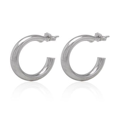 Imagen 2 del producto Aros de Plata Esterlina 925 Argollas Gruesas