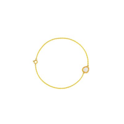 Pulsera Oro Amarillo 18kt Corazón Circonita