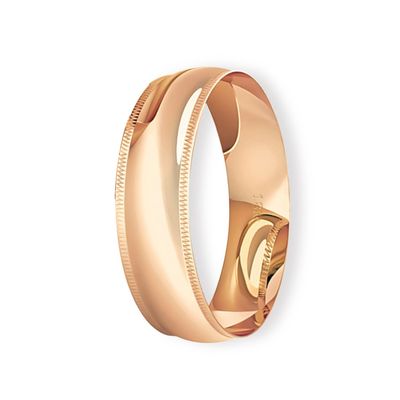 Argolla Matrimonio de Oro Miel 18kt Inglés Alejandrina de 5,0mm