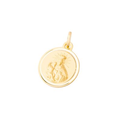 Colgante de Oro 18kt Virgen Maria 14mm