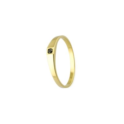 Imagen 2 del producto Anillo Oro 18kt Platino Minimalista Plano Circonita