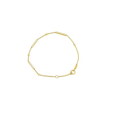 Pulsera Oro Amarillo 18kt Barras-Puntos