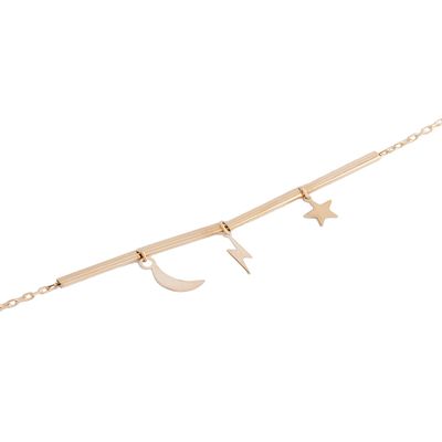 Imagen 2 del producto Pulsera de Oro 18kt Estrella Luna
