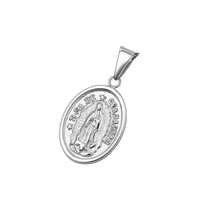 Colgante de Plata Esterlina 925 Virgen de Guadalupe 15X12MM
