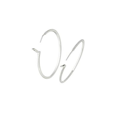 Imagen 2 del producto Aros de Oro 18kt Diamantes Argollas 1,27 Qts SI/H Corte Brillante