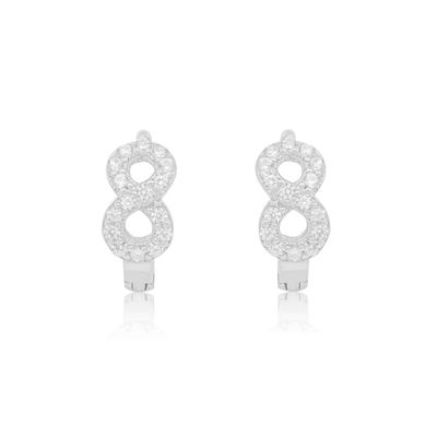 Aros de Plata Esterlina 925 Infinito Circonitas