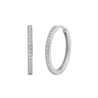 Imagen 2 del producto Aros Plata Esterlina 925 Argollas Grandes XL con Circonita