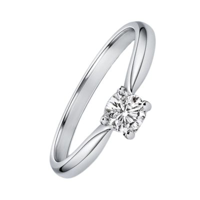 Imagen 2 del producto Anillo Oro Blanco 18kt Solitario Circonita 4MM