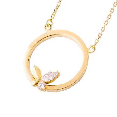 Imagen 2 del producto Collares de Oro 18kt Modelo Mariposa & Circones