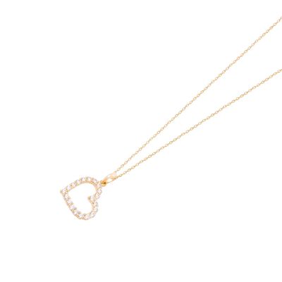 Imagen 2 del producto Colgante de Oro 18kt Corazón 20 Circonita