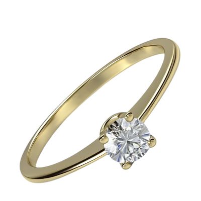 Imagen 2 del producto Anillo Oro Amarillo 18kt Solitario Circonita 6 Grifas