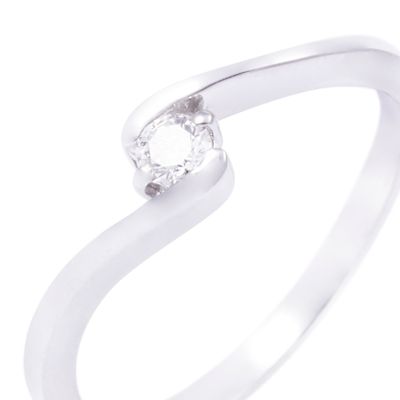 Imagen 2 del producto Anillo Compromiso de Oro de 18kt Solitario 12 puntos de diamante