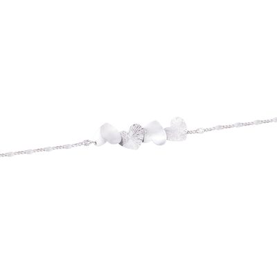 Pulsera de Plata Esterlina 925 Cuatro Corazones Unidos