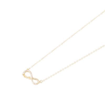 Collar Revestido en Oro 18kt Infinito Circonita