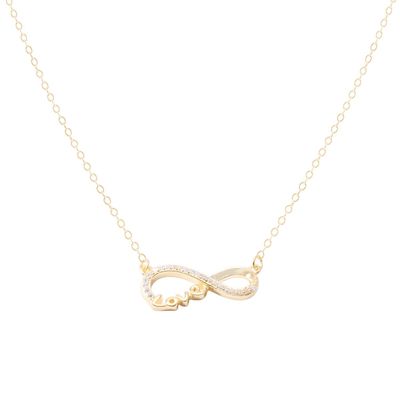Imagen 2 del producto Collar Revestido en Oro 18kt Infinito Circonita