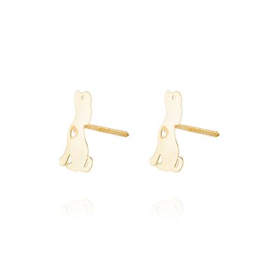 Imagen 2 del producto Aros de Oro 18kt Figura Perro